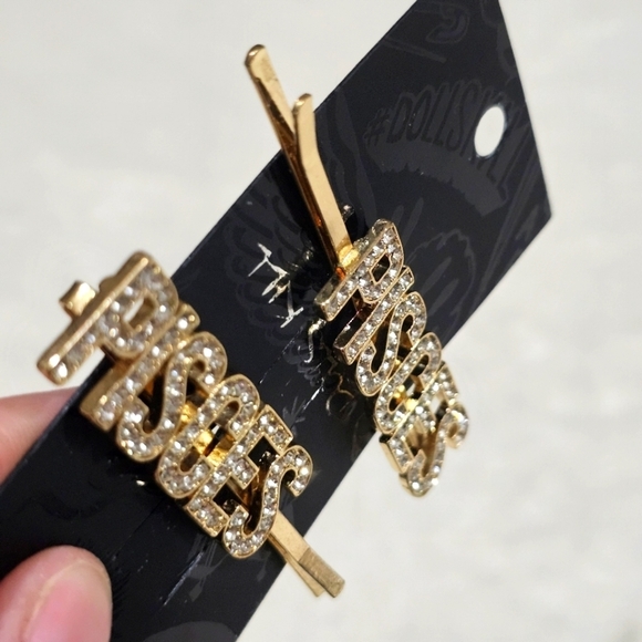 Cielo ✦ Pisces Hair Pins ✦ Zodiac Rhinestone Set of 2 Silver Astrology Accessory - Picture 5 of 8